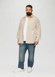 s.Oliver T-Shirt mit Logo und V-Ausschnitt Weiß/Creme/Braun