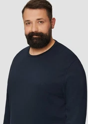 s.Oliver Langarmshirt aus Baumwolljersey Dunkelblau/Schwarz