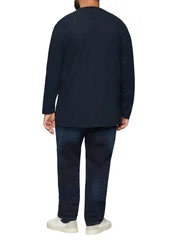 s.Oliver Langarmshirt aus Baumwolljersey Dunkelblau/Schwarz