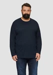 s.Oliver Langarmshirt aus Baumwolljersey Dunkelblau/Schwarz