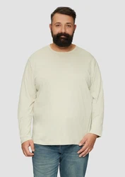 s.Oliver Langarmshirt aus Baumwolljersey Khaki/Beige