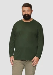 s.Oliver Langarmshirt aus Baumwolljersey Dunkelgrün/Grün