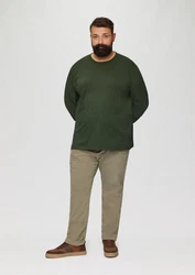 s.Oliver Langarmshirt aus Baumwolljersey Dunkelgrün/Grün