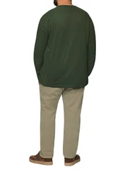 s.Oliver Langarmshirt aus Baumwolljersey Dunkelgrün/Grün