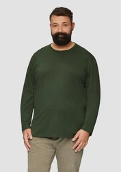 s.Oliver Langarmshirt aus Baumwolljersey Dunkelgrün/Grün