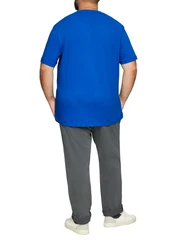 s.Oliver Kurzarmshirt T-Shirt aus reiner Baumwolle mit Logo-Print Blau/Hellblau