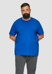s.Oliver Kurzarmshirt T-Shirt aus reiner Baumwolle mit Logo-Print Blau/Hellblau