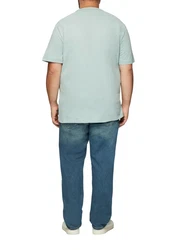 s.Oliver Kurzarmshirt mit Frontprint Artwork Blau