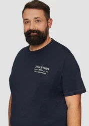 s.Oliver Kurzarmshirt mit Frontprint Artwork Dunkelblau/Blau/Hellblau