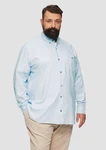 s.Oliver Langarmhemd Regular Fit Button-Down-Kragen Blau/Hellblau