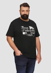 s.Oliver Kurzarmshirt mit Frontprint Schwarz