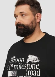 s.Oliver Kurzarmshirt mit Frontprint Schwarz