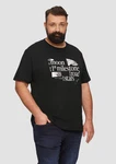 s.Oliver Kurzarmshirt mit Frontprint Schwarz