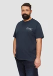 s.Oliver Kurzarmshirt Shirt aus Jersey mit Front- und Rückenprint Braun/Dunkelblau