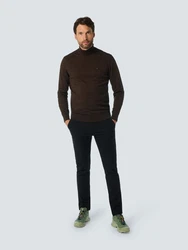 NO EXCESS Rollkragenpullover Strickpullover Zweifarbig