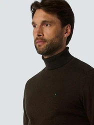 NO EXCESS Rollkragenpullover Strickpullover Zweifarbig