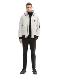 TOM TAILOR Anorak Blouson Weiß/Creme/Beige/Grau/Schwarz