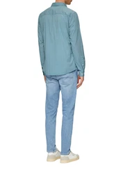 s.Oliver Langarmhemd Slim Fit Hellblau/Blau/Grün/Türkis
