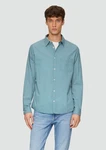 s.Oliver Langarmhemd Slim Fit Hellblau/Blau/Grün/Türkis