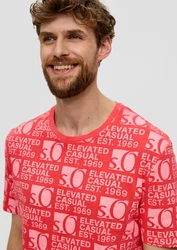 s.Oliver T-Shirt mit Logo-Print Rot/Rosa