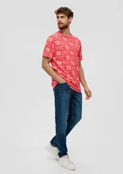 s.Oliver T-Shirt mit Logo-Print Rot/Rosa
