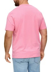 s.Oliver T-Shirt mit Label-Print Logo Rosa