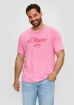 s.Oliver T-Shirt mit Label-Print Logo Rosa