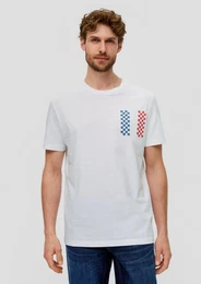 Kurzarmshirt Unisex Baumwoll-T-Shirt mit EM-Print Artwork