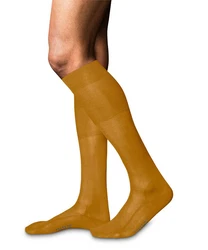 FALKE Kniestrümpfe No. 9 Pure Fil d'Écosse Gelb/Gold/Beige