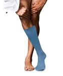 FALKE Kniestrümpfe No. 13 Finest Piuma Cotton Blau/Hellblau