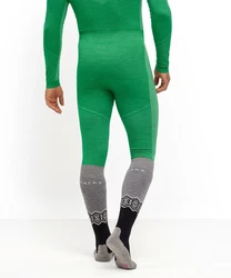 FALKE Thermounterhose Wool-Tech Grün/Neonfarben