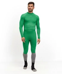 FALKE Thermounterhose Wool-Tech Grün/Neonfarben