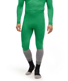 FALKE Thermounterhose Wool-Tech Grün/Neonfarben