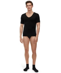 FALKE Unterziehshirt Krperklima Schwarz/Hellblau