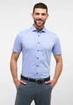 Eterna Kurzarmhemd SLIM FIT NON IRON Hellblau/Blau