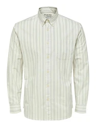 SELECTED HOMME Langarmhemd OXFORD FLEX Weiß/Khaki/Hellgrün/Grün/Creme