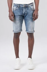 Miracle of Denim Jeansbermudas Thomas Shorts Schwarz/Creme/Weiß