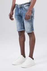 Miracle of Denim Jeansbermudas Thomas Shorts Schwarz/Creme/Weiß