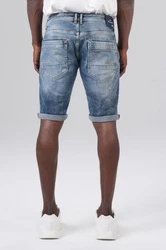 Miracle of Denim Jeansbermudas Thomas Shorts Schwarz/Creme/Weiß