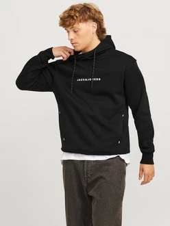 JACK & JONES Sweatshirt JJTree schwarz/weiß