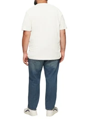 s.Oliver Kurzarmshirt mit Frontprint Weiß/Hellblau/Creme