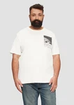 s.Oliver Kurzarmshirt mit Frontprint Weiß/Hellblau/Creme