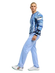 Carlo Colucci Pullover Dondi Hellblau/Blau