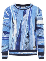 Carlo Colucci Pullover Dondi Hellblau/Blau