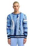 Carlo Colucci Pullover Dondi Hellblau/Blau