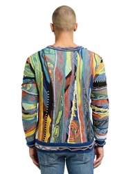 Carlo Colucci Pullover Dondi Mischfarben/Orange/Grau