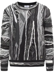 Carlo Colucci Pullover Dondi Grau/Schwarz/Silber/Dunkelgrau