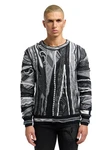 Carlo Colucci Pullover Dondi Grau/Schwarz/Silber/Dunkelgrau