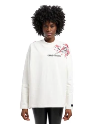 CARLO COLUCCI Sweatshirt Dragogna Weiß/Rot/Lila/Creme