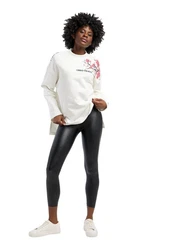 CARLO COLUCCI Sweatshirt Dragogna Weiß/Rot/Lila/Creme